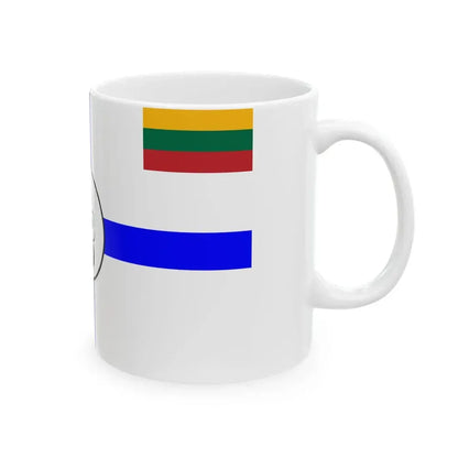 Flag of Lithuanian Sea Scout reverse (Lithuania) White Coffee Mug - Go Mug Yourself