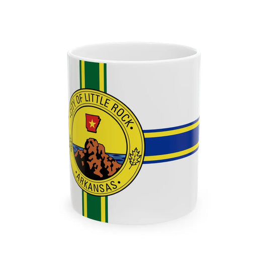 Flag of Little Rock Arkansas (United States) White Coffee Mug 11oz - Go Mug Yourself