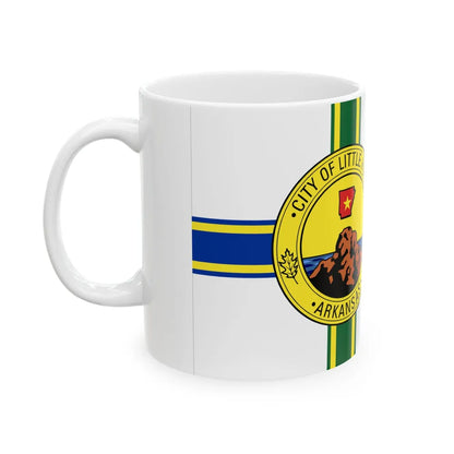 Flag of Little Rock Arkansas (United States) White Coffee Mug - Go Mug Yourself