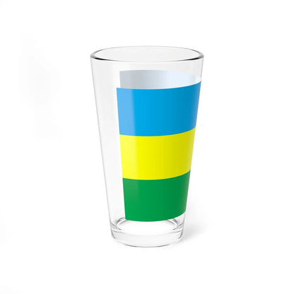 Flag of Liubeshiv raion (Ukraine) Pint Glass 16oz - Go Mug Yourself