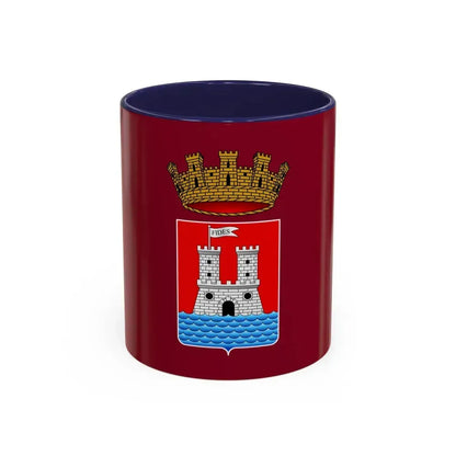 Flag of Livorno Italy - Accent Coffee Mug 11oz Navy - Go Mug Yourself