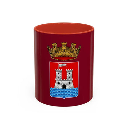 Flag of Livorno Italy - Accent Coffee Mug 11oz Red - Go Mug Yourself