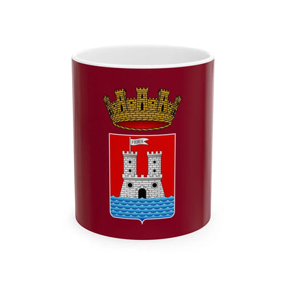 Flag of Livorno Italy - White Coffee Mug-11oz-Go Mug Yourself