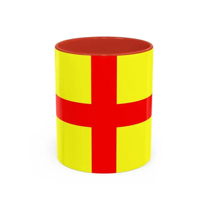 Flag of Lodi Italy - Accent Coffee Mug 11oz Red - Go Mug Yourself