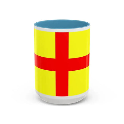 Flag of Lodi Italy - Accent Coffee Mug 15oz Light Blue - Go Mug Yourself