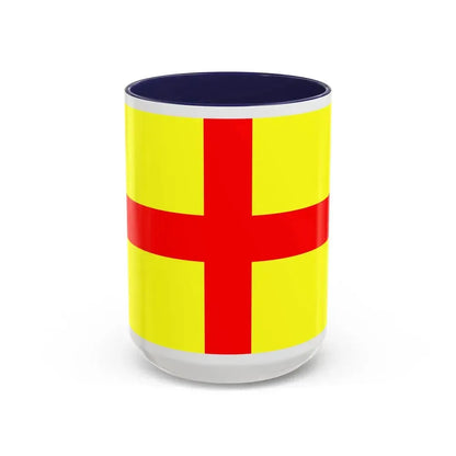 Flag of Lodi Italy - Accent Coffee Mug 15oz Navy - Go Mug Yourself