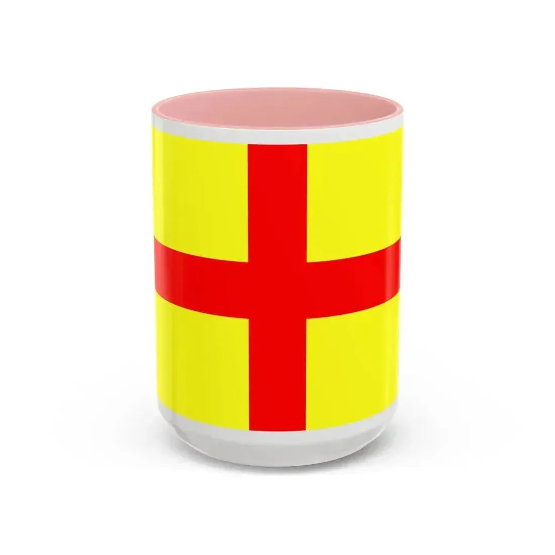 Flag of Lodi Italy - Accent Coffee Mug 15oz Pink - Go Mug Yourself