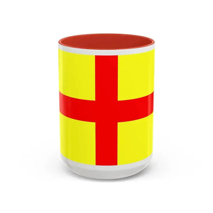 Flag of Lodi Italy - Accent Coffee Mug 15oz Red - Go Mug Yourself