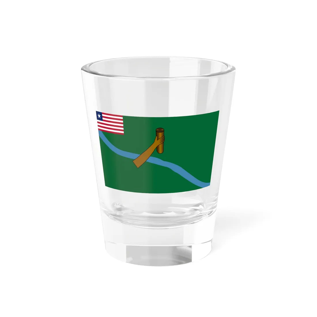 Flag of Lofa County (Liberia) Shot Glass 1.5oz 1.5oz - Go Mug Yourself