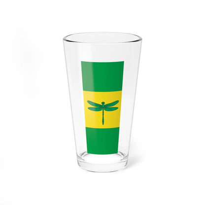 Flag of Log-Dragomer vertical (Slovenia) Pint Glass 16oz 16oz - Go Mug Yourself