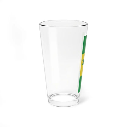 Flag of Log-Dragomer vertical (Slovenia) Pint Glass 16oz - Go Mug Yourself