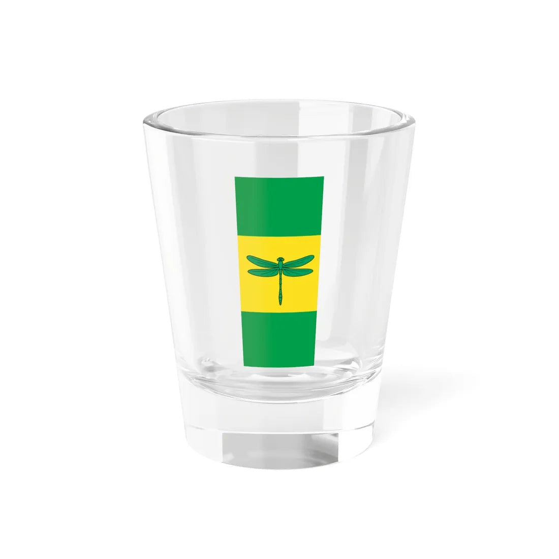 Flag of Log-Dragomer vertical (Slovenia) Shot Glass 1.5oz 1.5oz - Go Mug Yourself