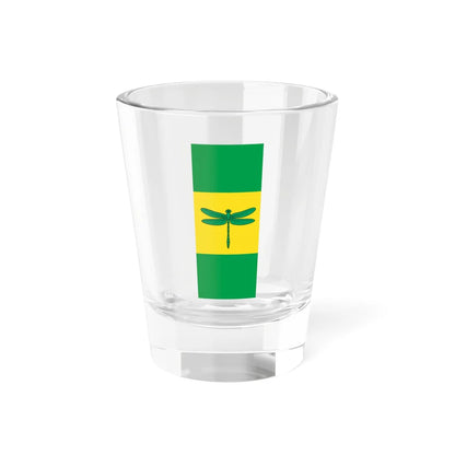 Flag of Log-Dragomer vertical (Slovenia) Shot Glass 1.5oz 1.5oz - Go Mug Yourself
