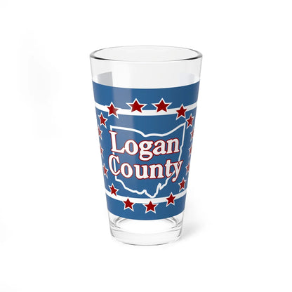 Flag of Logan County Ohio (United States) Pint Glass 16oz 16oz - Go Mug Yourself