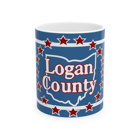 Flag of Logan County Ohio (United States) White Coffee Mug 11oz - Go Mug Yourself