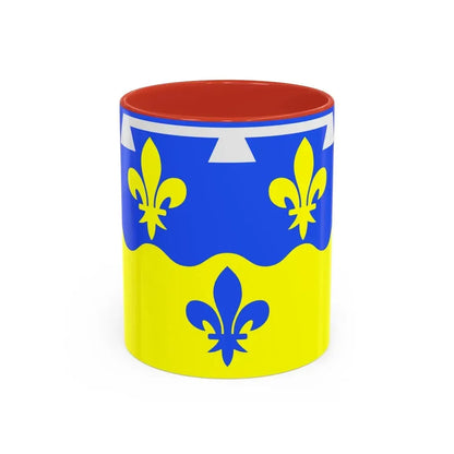 Flag of Loir et Cher France - Accent Coffee Mug 11oz Red - Go Mug Yourself