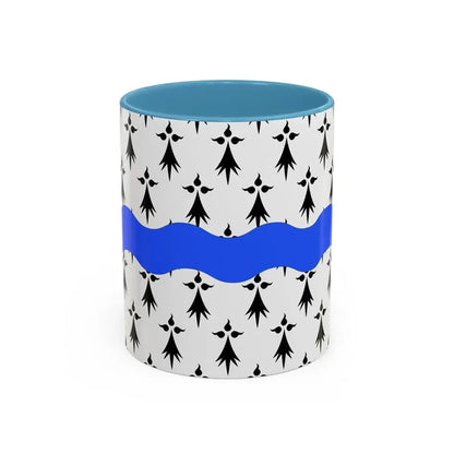 Flag of Loire Atlantique France 2 - Accent Coffee Mug 11oz Light Blue - Go Mug Yourself