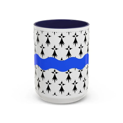 Flag of Loire Atlantique France 2 - Accent Coffee Mug 15oz Navy - Go Mug Yourself