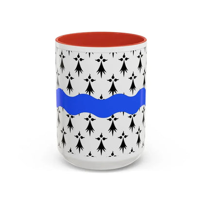 Flag of Loire Atlantique France 2 - Accent Coffee Mug 15oz Red - Go Mug Yourself