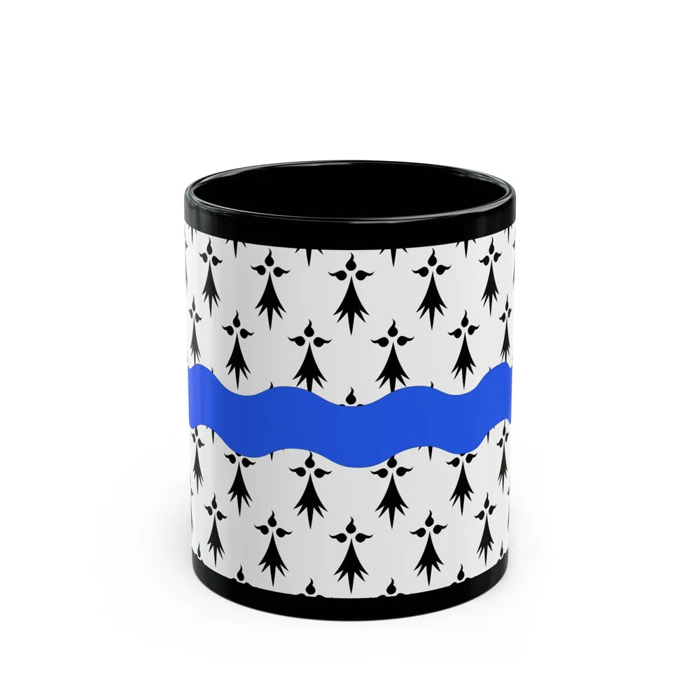 Flag of Loire Atlantique France 2 - Black Coffee Mug-11oz-Go Mug Yourself