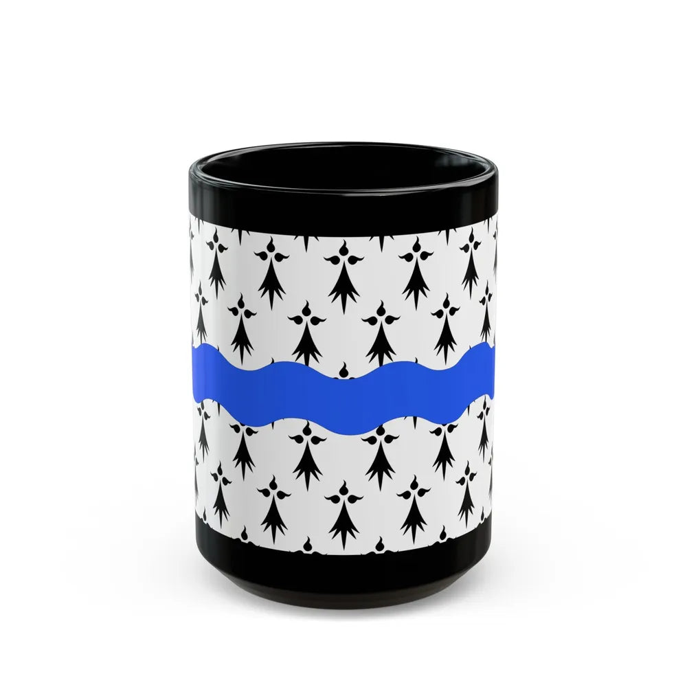 Flag of Loire Atlantique France 2 - Black Coffee Mug-15oz-Go Mug Yourself