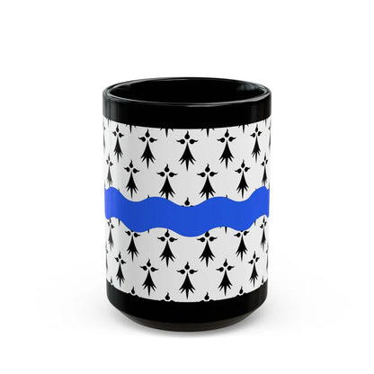 Flag of Loire Atlantique France 2 - Black Coffee Mug-15oz-Go Mug Yourself