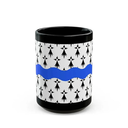 Flag of Loire Atlantique France 2 - Black Coffee Mug 15oz - Go Mug Yourself
