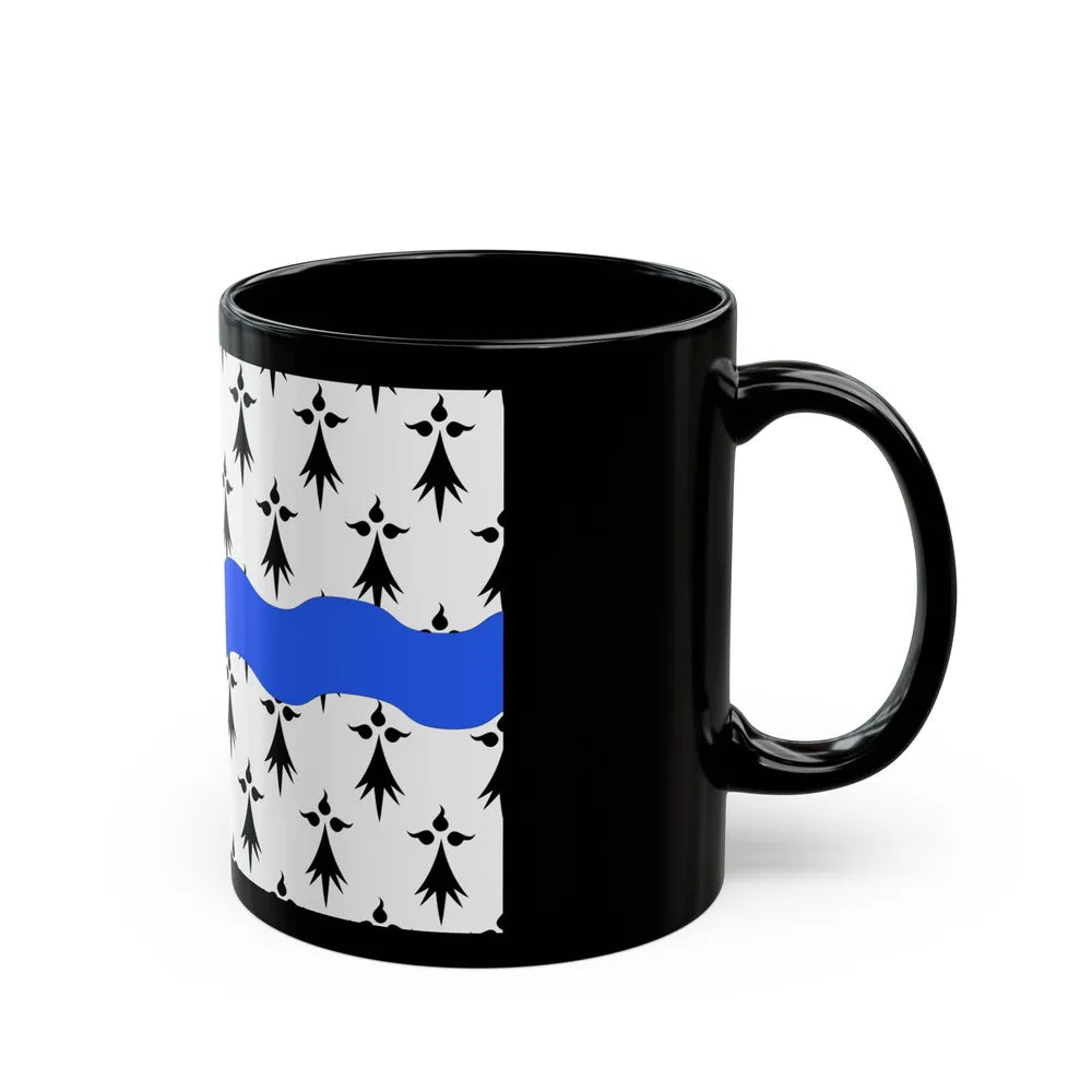 Flag of Loire Atlantique France 2 - Black Coffee Mug-Go Mug Yourself