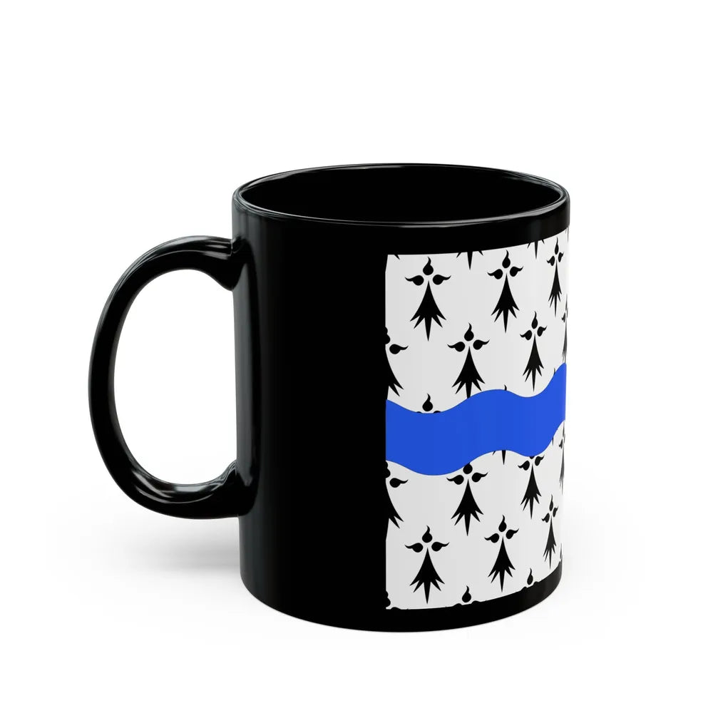 Flag of Loire Atlantique France 2 - Black Coffee Mug-Go Mug Yourself