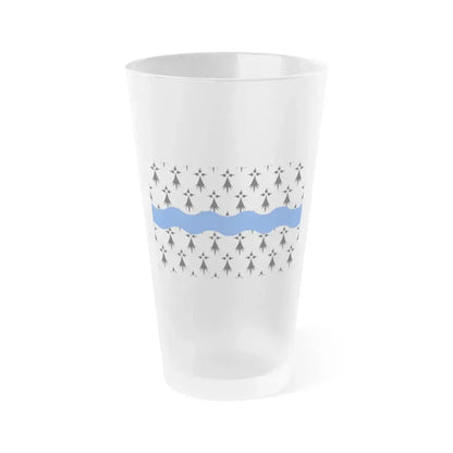 Flag of Loire Atlantique France 2 - Frosted Pint Glass 16oz 16oz Frosted - Go Mug Yourself
