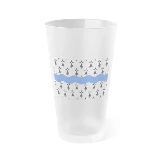 Flag of Loire Atlantique France 2 - Frosted Pint Glass 16oz 16oz Frosted - Go Mug Yourself