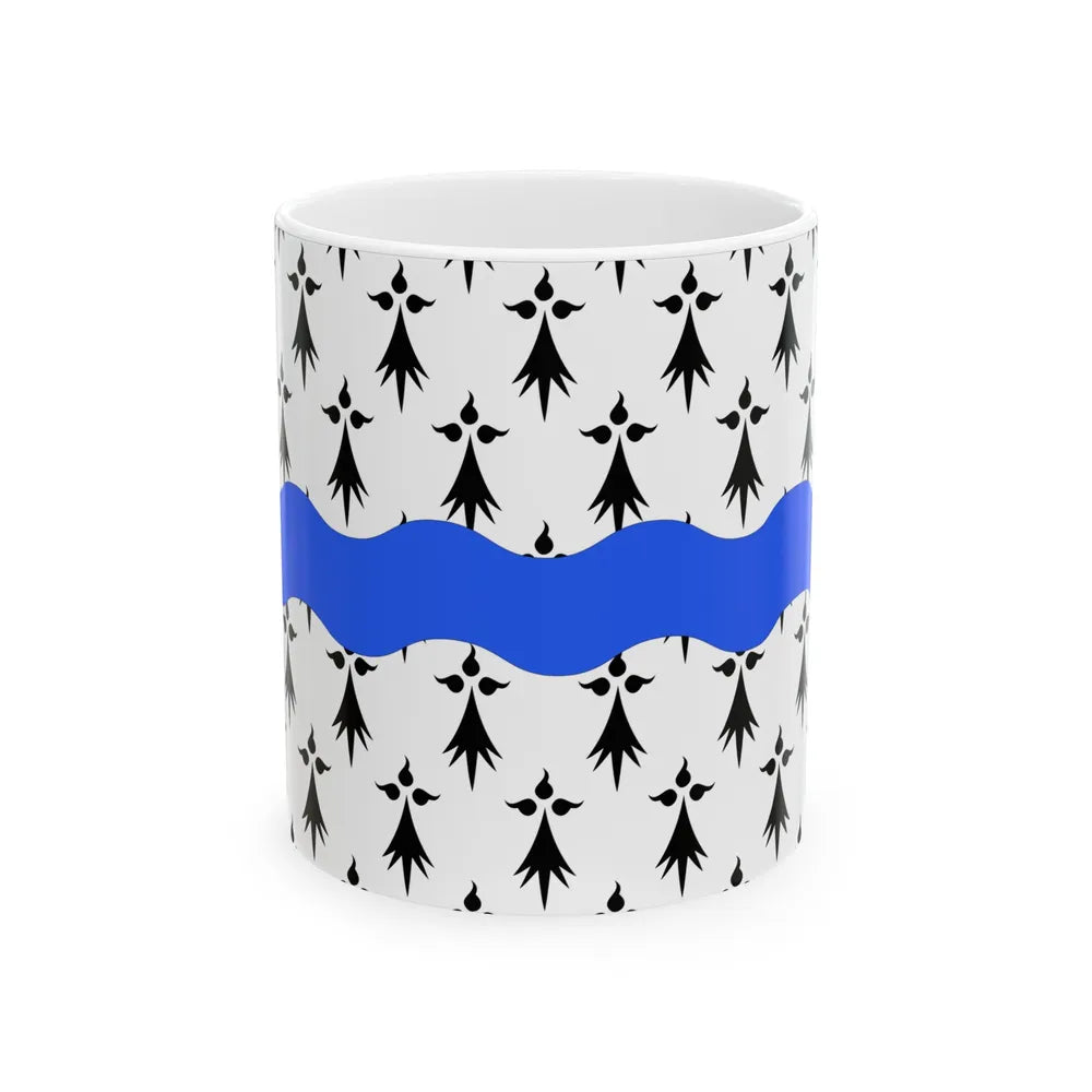 Flag of Loire Atlantique France 2 - White Coffee Mug-11oz-Go Mug Yourself