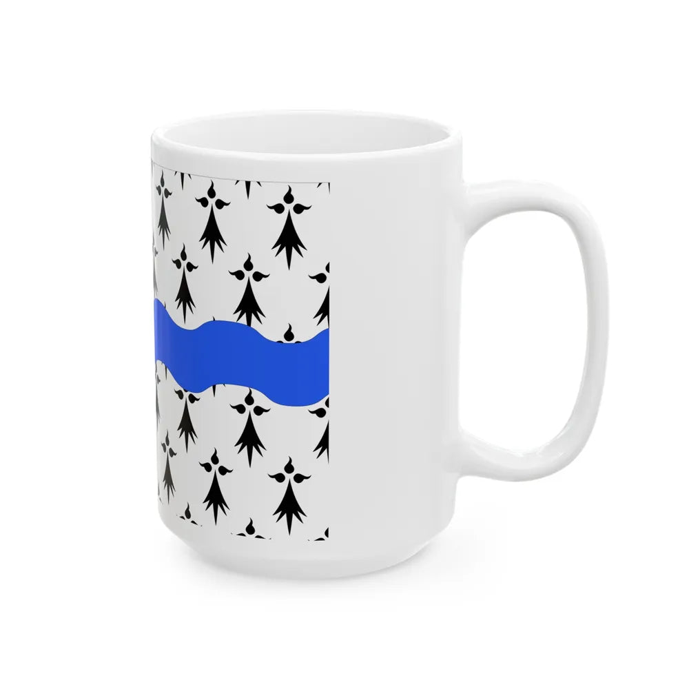 Flag of Loire Atlantique France 2 - White Coffee Mug-Go Mug Yourself