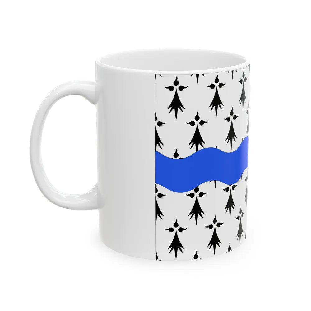 Flag of Loire Atlantique France 2 - White Coffee Mug-Go Mug Yourself