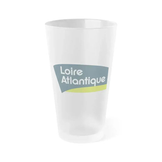 Flag of Loire Atlantique France - Frosted Pint Glass 16oz 16oz Frosted - Go Mug Yourself