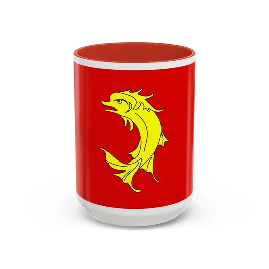 Flag of Loire France 2 - Accent Coffee Mug 15oz Red - Go Mug Yourself