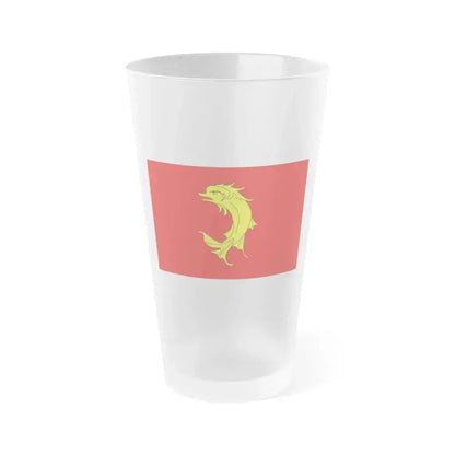Flag of Loire France 2 - Frosted Pint Glass 16oz 16oz Frosted - Go Mug Yourself