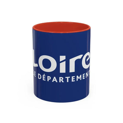 Flag of Loire France - Accent Coffee Mug 11oz Red - Go Mug Yourself