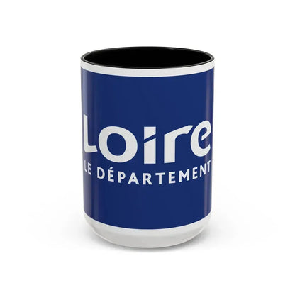 Flag of Loire France - Accent Coffee Mug 15oz Black - Go Mug Yourself