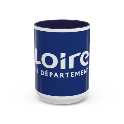 Flag of Loire France - Accent Coffee Mug 15oz Navy - Go Mug Yourself