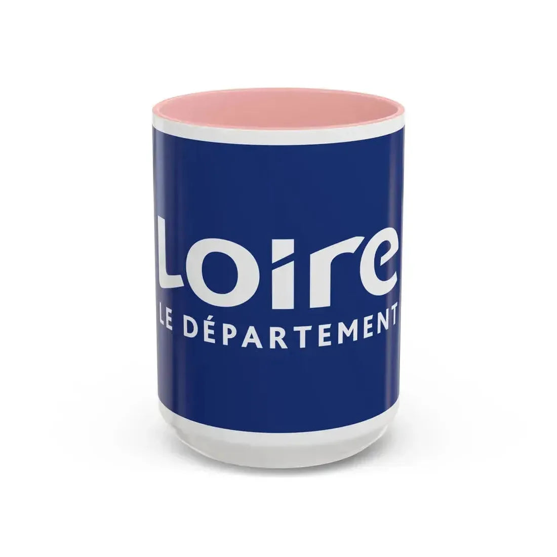 Flag of Loire France - Accent Coffee Mug 15oz Pink - Go Mug Yourself