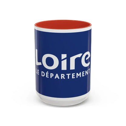 Flag of Loire France - Accent Coffee Mug 15oz Red - Go Mug Yourself