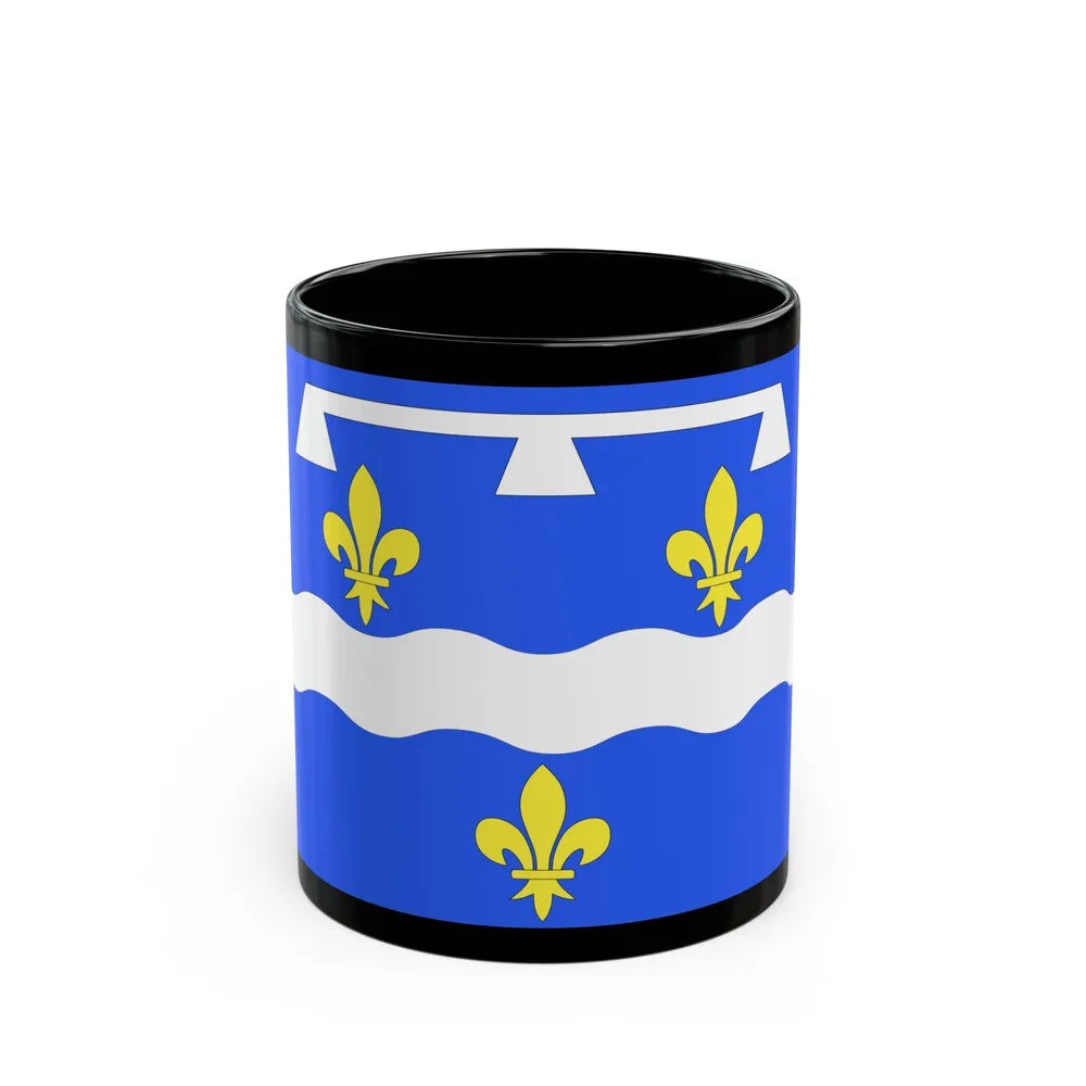 Flag of Loiret France 2 - Black Coffee Mug-11oz-Go Mug Yourself