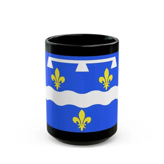 Flag of Loiret France 2 - Black Coffee Mug 15oz - Go Mug Yourself
