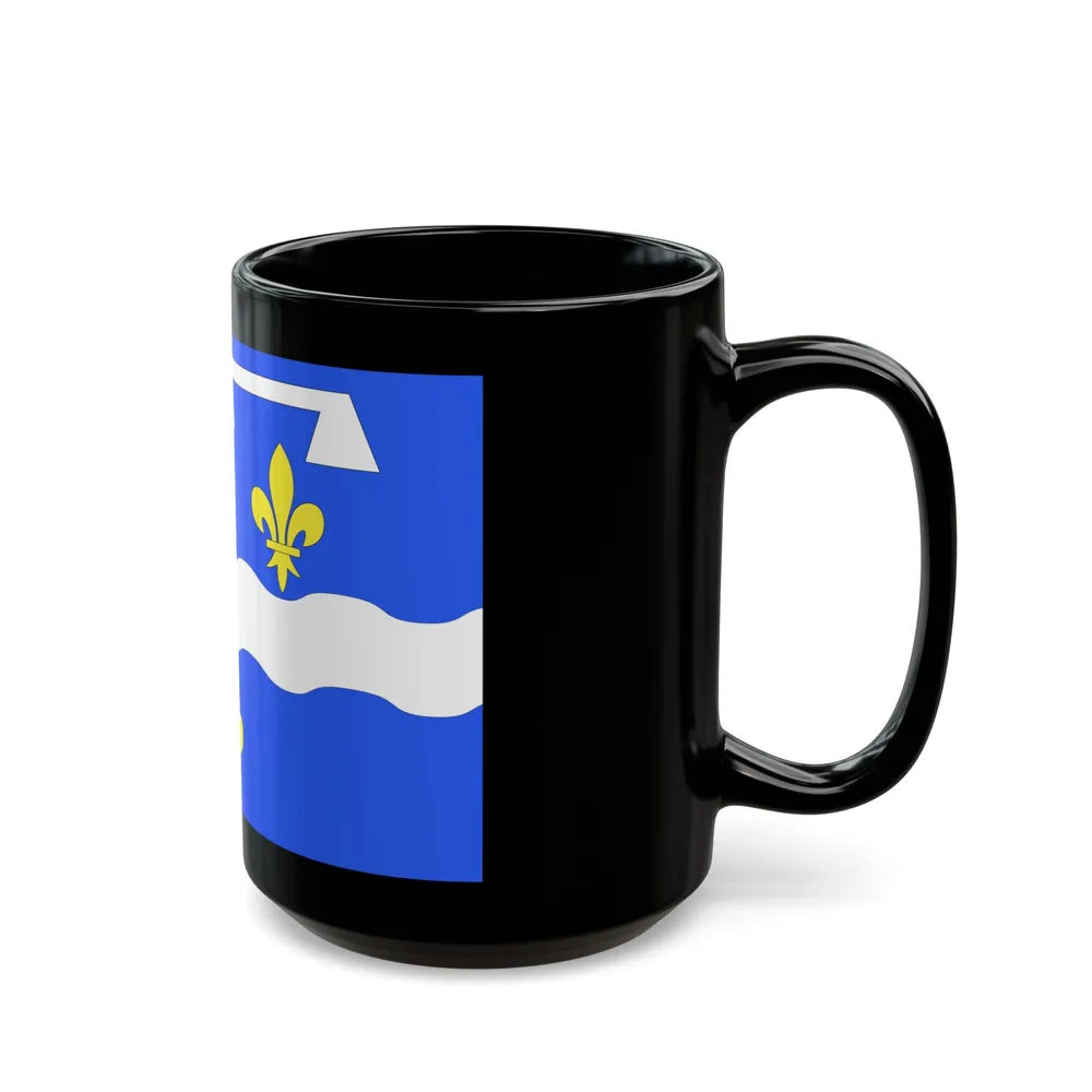 Flag of Loiret France 2 - Black Coffee Mug-Go Mug Yourself