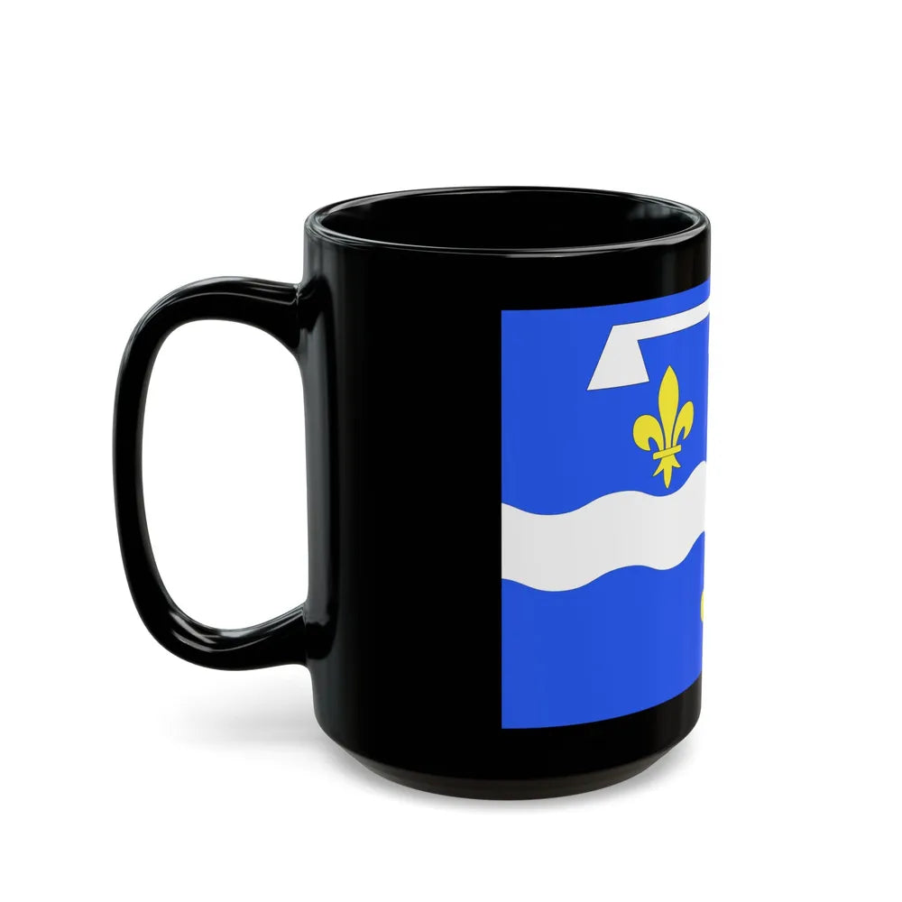 Flag of Loiret France 2 - Black Coffee Mug-Go Mug Yourself