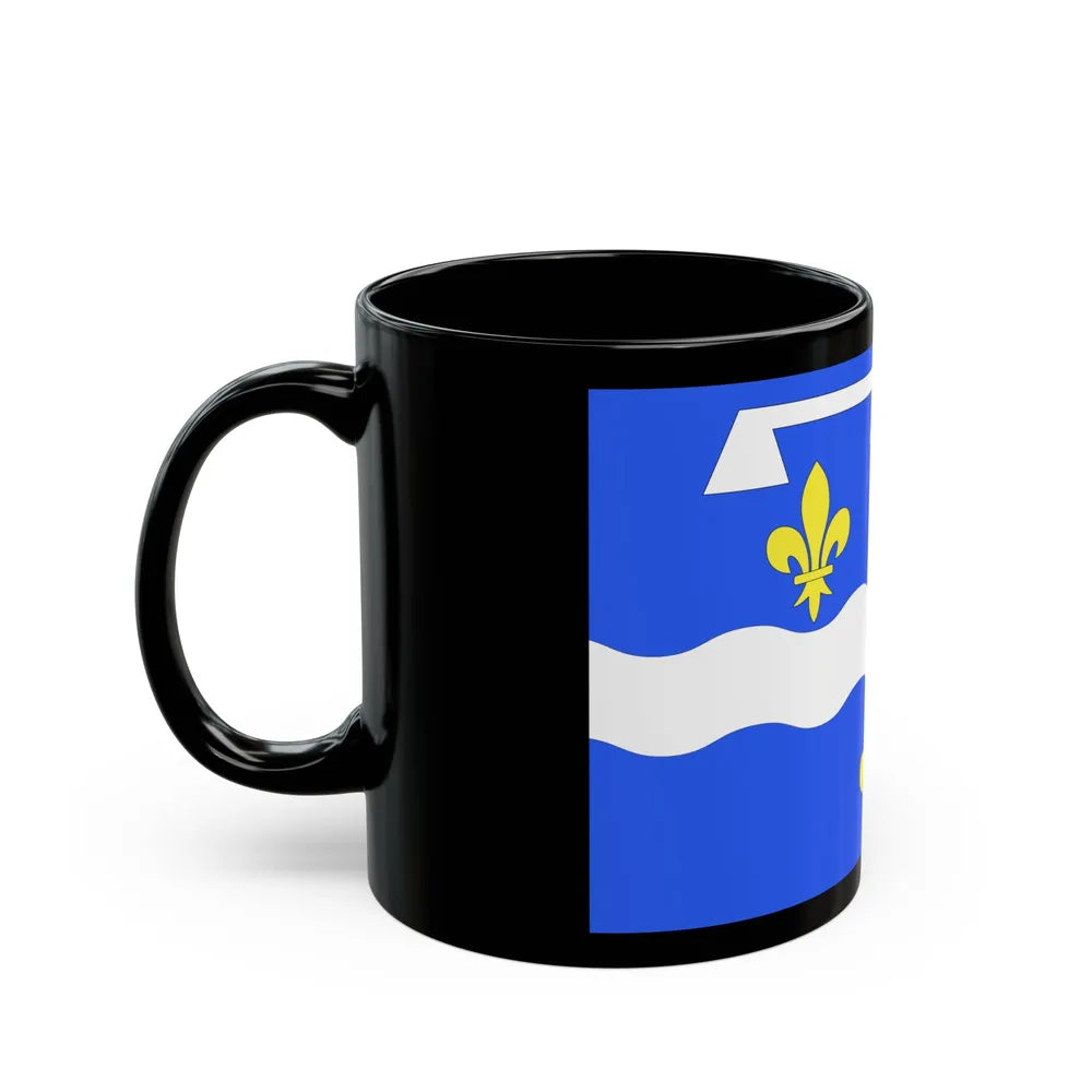 Flag of Loiret France 2 - Black Coffee Mug-Go Mug Yourself