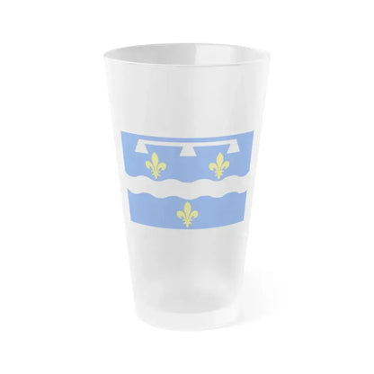 Flag of Loiret France 2 - Frosted Pint Glass 16oz 16oz Frosted - Go Mug Yourself