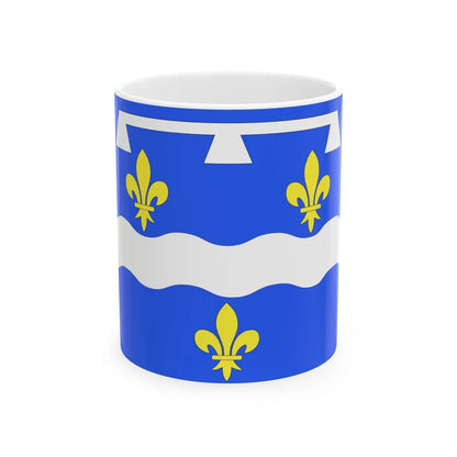 Flag of Loiret France 2 - White Coffee Mug-11oz-Go Mug Yourself