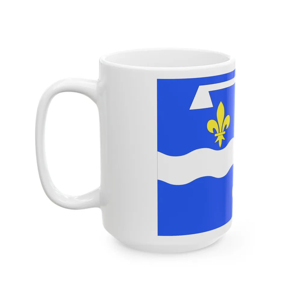 Flag of Loiret France 2 - White Coffee Mug-Go Mug Yourself